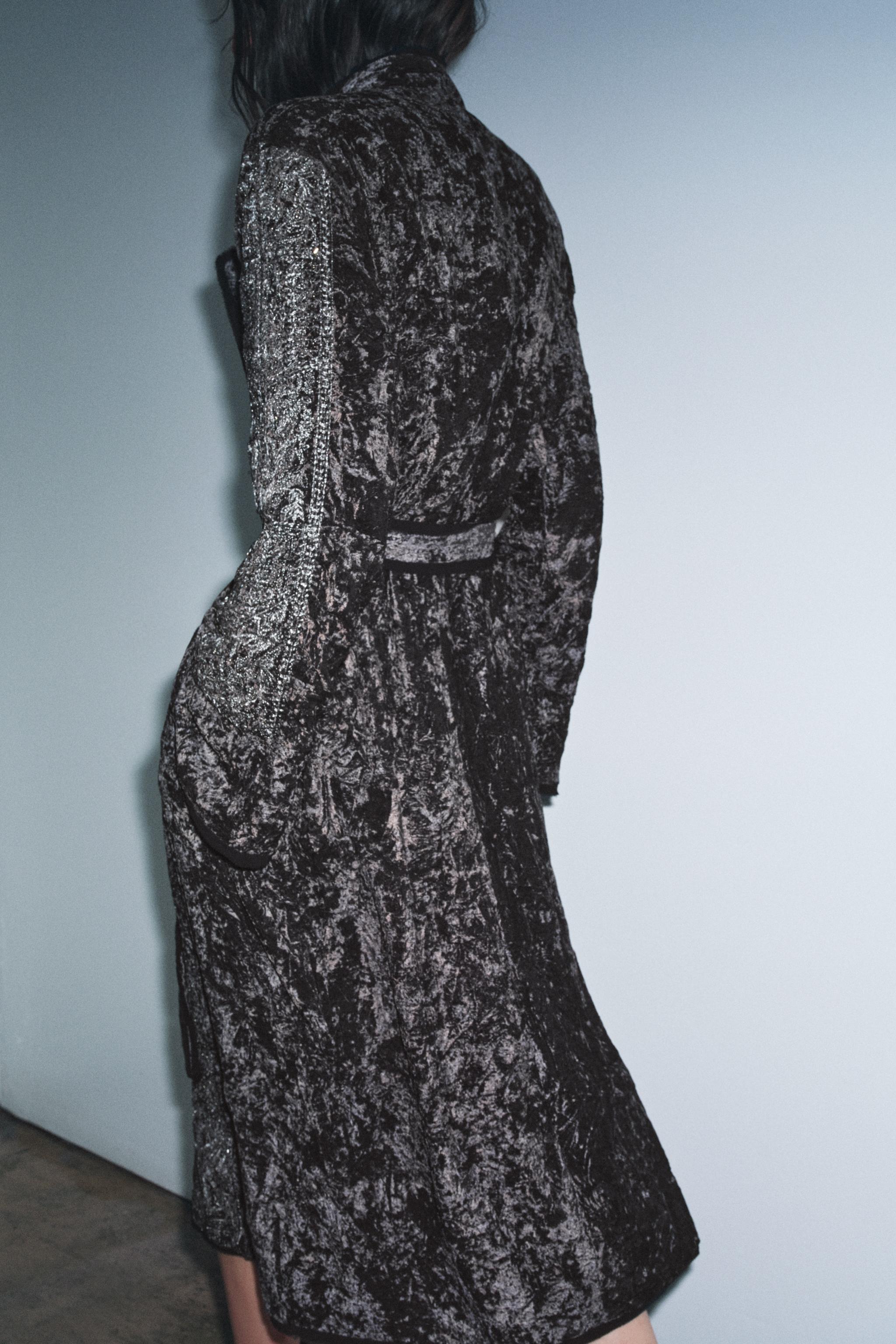 EMBROIDERED VELVET KIMONO ZW COLLECTION LIMITED EDITION